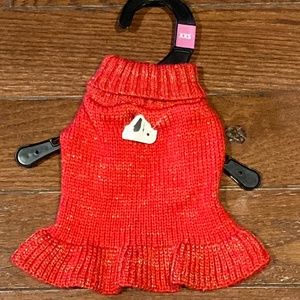 Dog Holiday Sweater Dress, Size  XXS